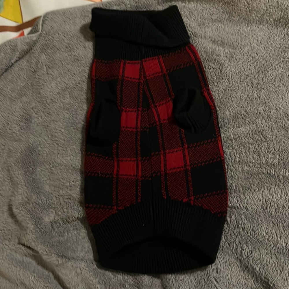 Banana Republic red and black dog coat